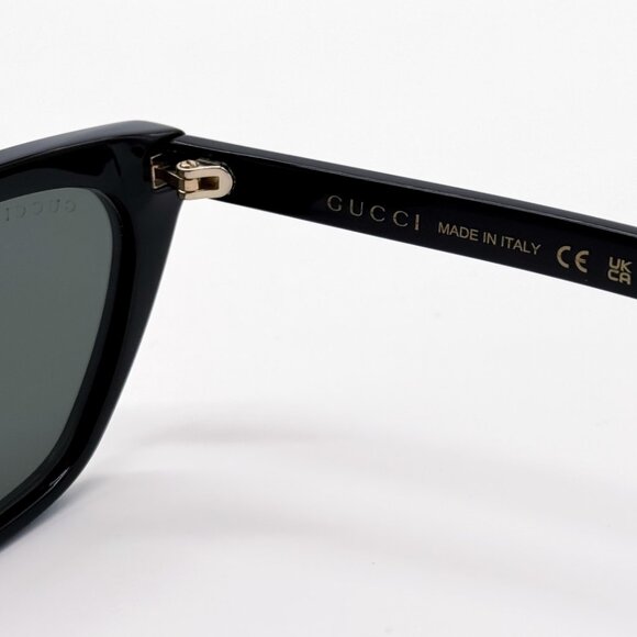 NEW GUCCI GG1815S 001 CAT EYE BLACK WOMEN SUNGLASSES GUCCI - Picture 10 of 11